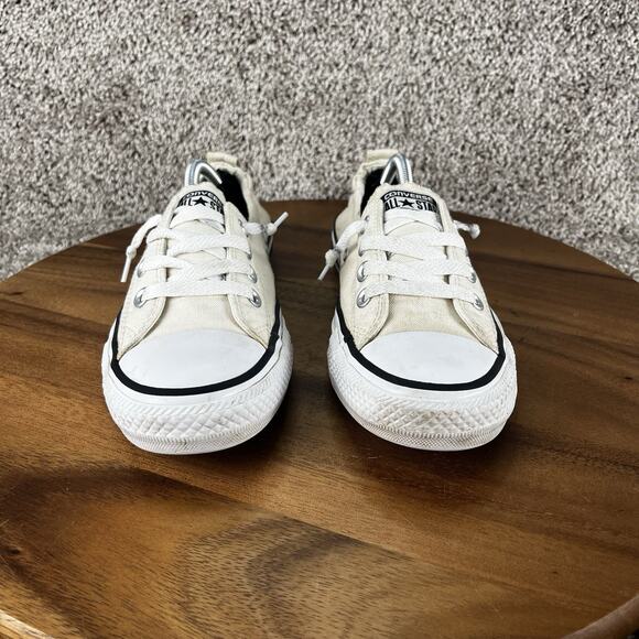 Converse Chuck Taylor All Star Women’s 8 Sneakers Shoes Beige Canvas Low 549713F - Picture 2 of 9